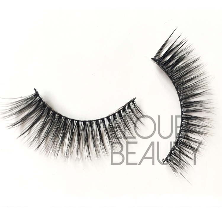 Faux mink 3d eyelashes made by eyelash fibers  China EJ62